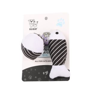 HIPPIE PET Kassi mänguasi, kala ja pall 10,5 cm
