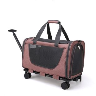 PAW COUTURE Looma kandmiskott ratastega 50x30x30 cm, pruun