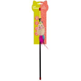 HIPPIE PET игрушка-дразнилка для кошек с мышкой, 45 cм