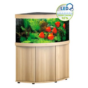 JUWEL LED Trigon 350 akvaarium, nurgeline heledast puidust