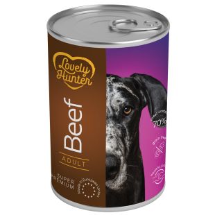 LOVELY HUNTER Konservsööt täiskasvanud koertele veiselihaga 800 g