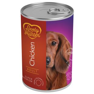 LOVELY HUNTER Konservsööt täiskasvanud koertele kanalihaga 800 g