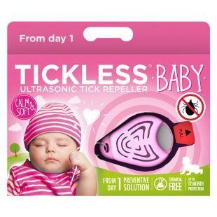 TICKLESS Ultraheliripats puukide ja kirbude tõrjumiseks beebidele TickLess Baby roosa