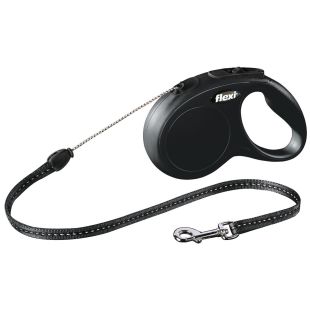 FLEXI Classic автоматический поводок чёрный, S размер