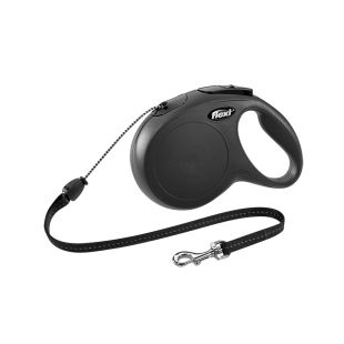 FLEXI Classic automaatne jalutusrihm M suurus, max 20 kg, 8 m, must