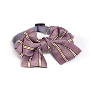 CHEE PET Triibuline rosett Paw Couture   lilla, S