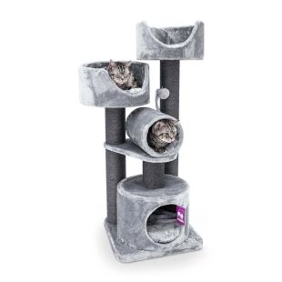 PETREBELS Когтеточка 48.5x48.5x125 см, серого цвета
