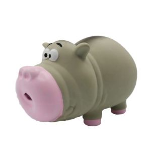 HIPPIE PET Игрушка для собак БЕГЕМОТ, латексный, серый, 16 см