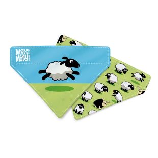 MAX & MOLLY  lemmiklooma kaelarätt-bandana, musta lamba mustriga suurus L