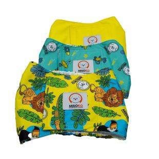 MISOKO korduskasutatavate mähkmete komplekt Holidays isastele koertele XL-suurus, 3 tk.