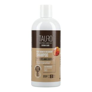 TAURO PRO LINE Derma Care Coat Kasside ja koerte karvkatte kasvu taastav ­šampoon 400 ml