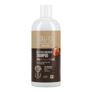 TAURO PRO LINE Derma Care Coat Kasside ja koerte kuiva naha sügelust vähendav ­šampoon 400 ml