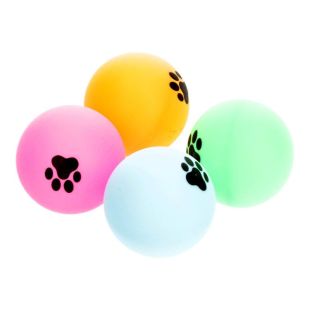 HIPPIE PET игрушки для кошек, мячики, 4 см пестрые, 4 шт.