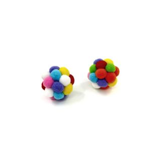 HIPPIE PET игрушки для кошек, мячики, 6 см пестрые, 2 шт.