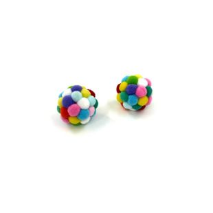 HIPPIE PET игрушки для кошек, мячики, 5,5 см пестрые, 2 шт.