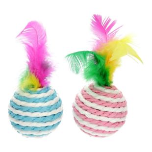 HIPPIE PET Kassi mänguasi, pallid sulega, 4,5 cm kjajud, 2 tk.