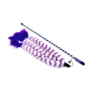 HIPPIE PET Kassi mänguasi, õng, sulega, 42 cm lilla