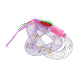 HIPPIE PET Kassi mänguasi, sulgedegais, 19 cm lilla
