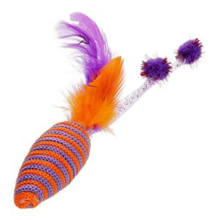 HIPPIE PET Kassi mänguasi, hija sulega, 16,5 cm lila