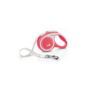 FLEXI Comfort Lindi-jalutusrihm S, max 15 kg 5 m, lint, punane