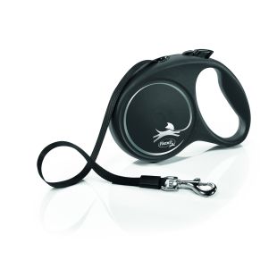 FLEXI Black Design Lindi-jalutusrihm S, max 15 kg, 5 m, lint, must