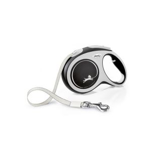 FLEXI Поводок Comfort L L, макс. 50 кг, 8 м, ленточный, черного цвета