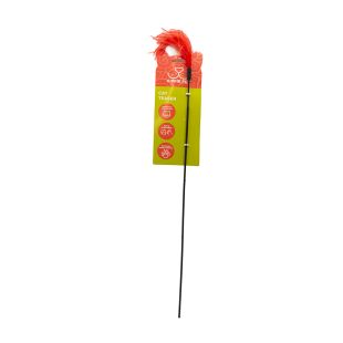 HIPPIE PET Игрушка для кошек с перьями, красного цвета, 50 cм