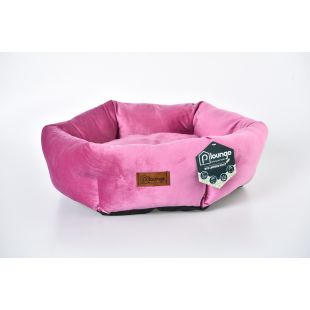 P.LOUNGE Лежак для домашних животных, с ароматом лаванды L:70x70x19 cм, розовый и серый