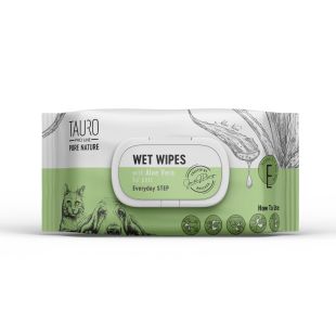 TAURO PRO LINE влажные салфетки для ухода за шерстью собак и кошек 40 шт
