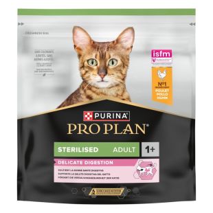 PRO PLAN OPTIDIGEST kuivtoit täiskasvanud steriliseeritud kassidele, kanalihaga 400 g