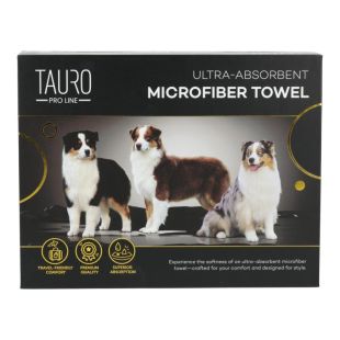 TAURO PRO LINE полотенце из микрофибры, высокая влаговпитываемость, уникальный дизайн, с принтами в виде Ши-тцу и Лхаса Апсо