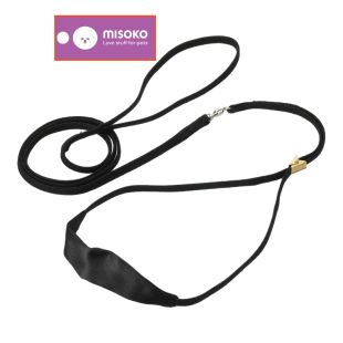 MISOKO поводок-ринговка для собак, со смягчением, 0,5 cм, одной длины черный