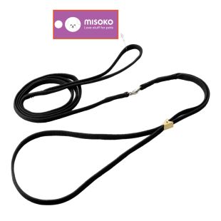 MISOKO Koera näituserihm pöörliga, 0,5 cm, üks pikkus must,