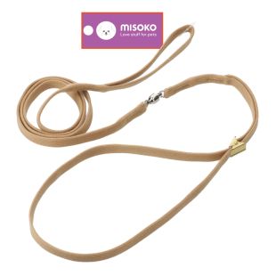 MISOKO поводок-ринговка для собак, с вертушкой, 1 cм, одной длины бежевый