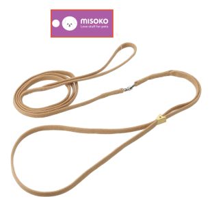 MISOKO Koera näituserihm pöörliga, 0,5 cm, üks pikkus beež