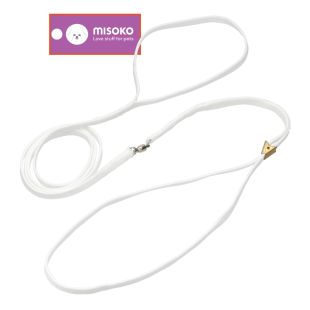 MISOKO поводок-ринговка для собак, с вертушкой, 0,5 cм, одной длины белый