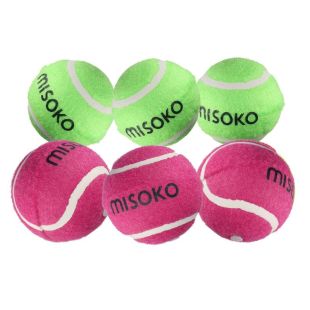 MISOKO игрушка для собак, косточки, со звуковым чипом, 4,5 cм, 6 шт зеленые/розовые