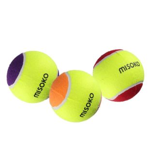 MISOKO игрушка для собак, теннисные мячики, 10 cм, 3 шт. разноцветные