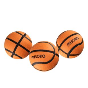 MISOKO игрушка для собак, теннисные мячики, принт в виде баскетбольного мяча, 3 шт. 10 cм