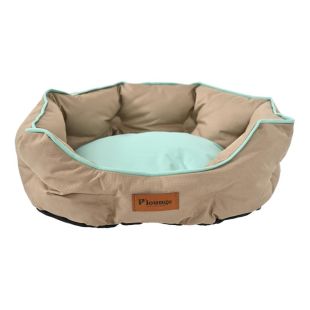 P.LOUNGE Magamisase lemmikloomale, ovaalne, veekindel, hall sinisega M suurus, 57x52x18 cm