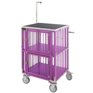 UNIPET Kokkupandav lemmikloomade jalutuskäru, 2-korruseline, suurus S, 55x47x95 cm violetne