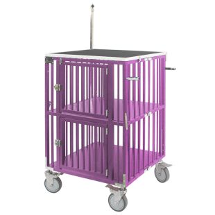 UNIPET Kokkupandav lemmikloomade jalutuskäru, 2-korruseline M suurus, 70x50x95 cm, violetne