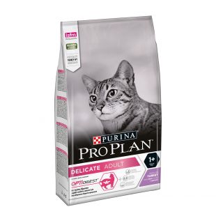 PRO PLAN OPTIDIGEST сухой корм для взрослых чувствительных кошек, с индейкой  1.5 кг