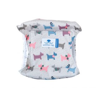 HIPPIE PET Многоразовые подгузники для самцов с принтами в виде щенков, XS