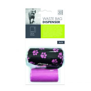 M-PETS Koerajäätmete korjamiskoti hoidja roosa, 30 tk