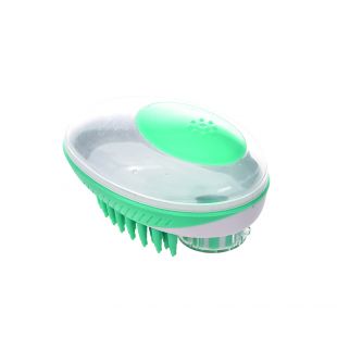 M-PETS Дозатор мыла для собак и щетка зеленый