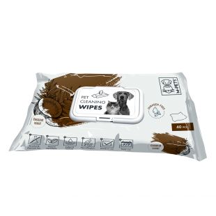 M-PETS Lemmikloomahooldus salvrätikud kookospähkli lõhnaga, 40 tk