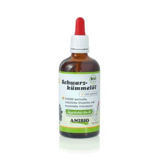 ANIBIO Schwarzkümmelöl BIO toidulisand täiskasvanud koertele, köömneõli 100 ml
