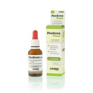 ANIBIO Pankrea toidulisand kassidele ja koertele kõhunäärme- ja maksatalitluse toetamiseks 30 ml