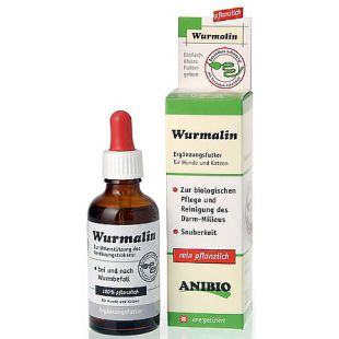 ANIBIO Wurmalin, sooleusse ennetav toidulisand koertele ja kassidele 50 ml